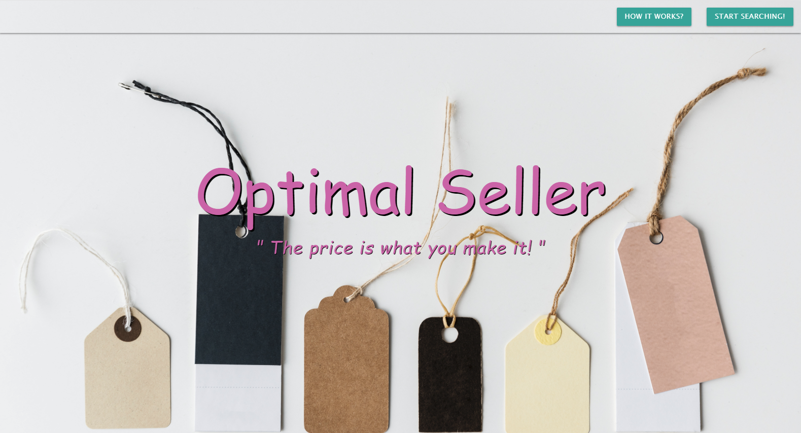 Screenshot of the Optimal Seller App